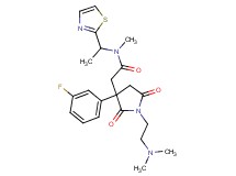 2-[1-[2-(dimethylamino)ethyl]-3-(3-fluorophenyl)-2,5-dioxo-3-pyrrolidinyl]-N-methyl-N-[1-(1,3-thiazol-2-yl)ethyl]acetamide
