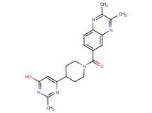 6-{1-[(2,3-dimethyl-6-quinoxalinyl)carbonyl]-4-piperidinyl}-2-methyl-4-pyrimidinol