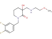 1-(3,4-difluorobenzyl)-3-hydroxy-3-{[(2-methoxyethyl)amino]methyl}piperidin-2-one