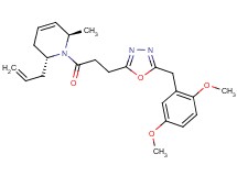 (2R*,6R*)-2-allyl-1-{3-[5-(2,5-dimethoxybenzyl)-1,3,4-oxadiazol-2-yl]propanoyl}-6-methyl-1,2,3,6-tetrahydropyridine
