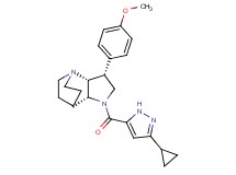 (3R*,3aR*,7aR*)-1-[(3-cyclopropyl-1H-pyrazol-5-yl)carbonyl]-3-(4-methoxyphenyl)octahydro-4,7-ethanopyrrolo[3,2-b]pyridine