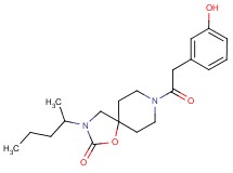 8-[(3-hydroxyphenyl)acetyl]-3-(1-methylbutyl)-1-oxa-3,8-diazaspiro[4.5]decan-2-one