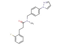 3-(2-fluorophenyl)-N-methyl-N-[4-(1H-pyrazol-1-yl)benzyl]propanamide