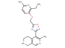 5-(5-{[(2-ethyl-6-methyl-3-pyridinyl)oxy]methyl}-1,2,4-oxadiazol-3-yl)-6-methyl-1,2,3,4-tetrahydro-2,7-naphthyridine dihydrochloride