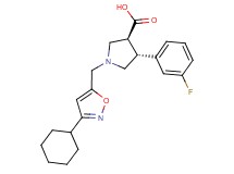 (3S*,4R*)-1-[(3-cyclohexylisoxazol-5-yl)methyl]-4-(3-fluorophenyl)pyrrolidine-3-carboxylic acid