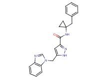 5-(1H-benzimidazol-1-ylmethyl)-N-(1-benzylcyclopropyl)-1H-pyrazole-3-carboxamide