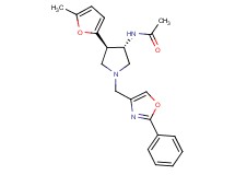 N-{(3S*,4R*)-4-(5-methyl-2-furyl)-1-[(2-phenyl-1,3-oxazol-4-yl)methyl]-3-pyrrolidinyl}acetamide