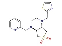 (4aR*,7aS*)-1-(pyridin-2-ylmethyl)-4-(1,3-thiazol-2-ylmethyl)octahydrothieno[3,4-b]pyrazine 6,6-dioxide