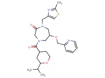 4-[(2-isopropyltetrahydro-2H-pyran-4-yl)carbonyl]-1-[(2-methyl-1,3-thiazol-4-yl)methyl]-6-(2-pyridinylmethoxy)-1,4-diazepan-2-one