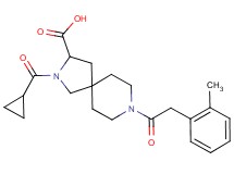 2-(cyclopropylcarbonyl)-8-[(2-methylphenyl)acetyl]-2,8-diazaspiro[4.5]decane-3-carboxylic acid