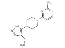 4-[4-(4-ethyl-1H-pyrazol-5-yl)piperidin-1-yl]pyrimidin-2-amine