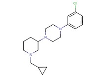 1-(3-chlorophenyl)-4-[1-(cyclopropylmethyl)-3-piperidinyl]piperazine