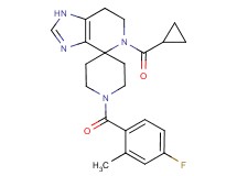 5-(cyclopropylcarbonyl)-1'-(4-fluoro-2-methylbenzoyl)-1,5,6,7-tetrahydrospiro[imidazo[4,5-c]pyridine-4,4'-piperidine]