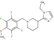 3-(1-ethyl-1H-imidazol-2-yl)-1-(2,3,5,6-tetrafluoro-4-methoxybenzyl)piperidine