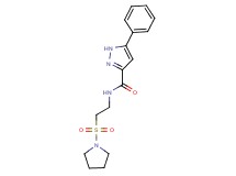 5-phenyl-N-[2-(pyrrolidin-1-ylsulfonyl)ethyl]-1H-pyrazole-3-carboxamide