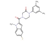 1-(3,5-dimethylphenyl)-4-[(5-fluoro-1-methyl-1H-indol-2-yl)carbonyl]-2-piperazinone
