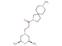 2-{3-[(2R*,6S*)-2,6-dimethylmorpholin-4-yl]propanoyl}-8-methyl-2,8-diazaspiro[4.5]decane