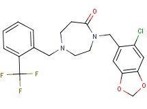 4-[(6-chloro-1,3-benzodioxol-5-yl)methyl]-1-[2-(trifluoromethyl)benzyl]-1,4-diazepan-5-one