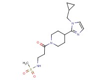 N-(3-{4-[1-(cyclopropylmethyl)-1H-imidazol-2-yl]piperidin-1-yl}-3-oxopropyl)methanesulfonamide