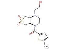 2-[(4aR*,7aS*)-4-[(5-methyl-2-thienyl)carbonyl]-6,6-dioxidohexahydrothieno[3,4-b]pyrazin-1(2H)-yl]ethanol