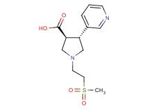 (3S*,4R*)-1-[2-(methylsulfonyl)ethyl]-4-(3-pyridinyl)-3-pyrrolidinecarboxylic acid
