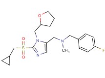1-[2-[(cyclopropylmethyl)sulfonyl]-1-(tetrahydro-2-furanylmethyl)-1H-imidazol-5-yl]-N-(4-fluorobenzyl)-N-methylmethanamine
