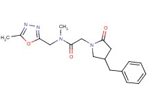 2-(4-benzyl-2-oxopyrrolidin-1-yl)-N-methyl-N-[(5-methyl-1,3,4-oxadiazol-2-yl)methyl]acetamide
