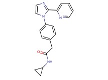 N-cyclopropyl-2-[4-(2-pyridin-2-yl-1H-imidazol-1-yl)phenyl]acetamide