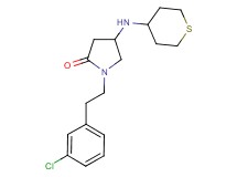 1-[2-(3-chlorophenyl)ethyl]-4-(tetrahydro-2H-thiopyran-4-ylamino)-2-pyrrolidinone