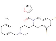 N-{2-(2,4-difluorophenyl)-1-[1-(3-methylbenzyl)-4-piperidinyl]ethyl}-N-methyl-2-furamide