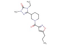 4-ethyl-2-methyl-5-{1-[(5-propylisoxazol-3-yl)carbonyl]piperidin-3-yl}-2,4-dihydro-3H-1,2,4-triazol-3-one