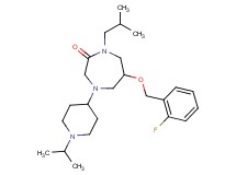 6-[(2-fluorobenzyl)oxy]-1-isobutyl-4-(1-isopropyl-4-piperidinyl)-1,4-diazepan-2-one