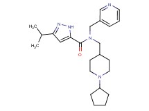 N-[(1-cyclopentyl-4-piperidinyl)methyl]-3-isopropyl-N-(3-pyridinylmethyl)-1H-pyrazole-5-carboxamide