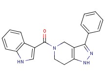 5-(1H-indol-3-ylcarbonyl)-3-phenyl-4,5,6,7-tetrahydro-1H-pyrazolo[4,3-c]pyridine