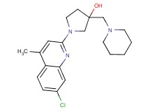 1-(7-chloro-4-methylquinolin-2-yl)-3-(piperidin-1-ylmethyl)pyrrolidin-3-ol