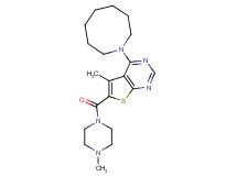 4-(1-azocanyl)-5-methyl-6-[(4-methyl-1-piperazinyl)carbonyl]thieno[2,3-d]pyrimidine