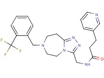 3-(3-pyridinyl)-N-({7-[2-(trifluoromethyl)benzyl]-6,7,8,9-tetrahydro-5H-[1,2,4]triazolo[4,3-d][1,4]diazepin-3-yl}methyl)propanamide