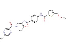 N-({2-[4-({[5-(methoxymethyl)-2-thienyl]carbonyl}amino)phenyl]-5-methyl-1,3-oxazol-4-yl}methyl)-5-methyl-2-pyrazinecarboxamide