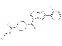 ethyl 1-{[6-(2-fluorophenyl)imidazo[2,1-b][1,3]thiazol-3-yl]carbonyl}-4-piperidinecarboxylate