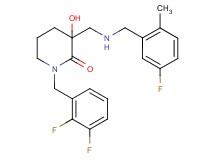 1-(2,3-difluorobenzyl)-3-{[(5-fluoro-2-methylbenzyl)amino]methyl}-3-hydroxy-2-piperidinone