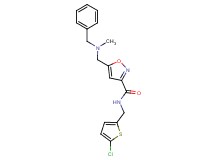 5-{[benzyl(methyl)amino]methyl}-N-[(5-chloro-2-thienyl)methyl]-3-isoxazolecarboxamide