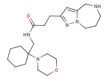 N-{[1-(4-morpholinyl)cyclohexyl]methyl}-3-(5,6,7,8-tetrahydro-4H-pyrazolo[1,5-a][1,4]diazepin-2-yl)propanamide dihydrochloride