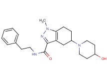 5-(4-hydroxy-1-piperidinyl)-1-methyl-N-(2-phenylethyl)-4,5,6,7-tetrahydro-1H-indazole-3-carboxamide
