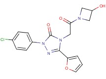 2-(4-chlorophenyl)-5-(2-furyl)-4-[2-(3-hydroxy-1-azetidinyl)-2-oxoethyl]-2,4-dihydro-3H-1,2,4-triazol-3-one