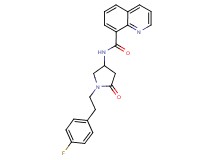 N-{1-[2-(4-fluorophenyl)ethyl]-5-oxopyrrolidin-3-yl}quinoline-8-carboxamide
