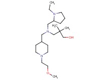 3-([(1-ethyl-2-pyrrolidinyl)methyl]{[1-(2-methoxyethyl)-4-piperidinyl]methyl}amino)-2,2-dimethyl-1-propanol
