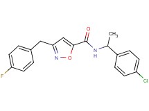 N-[1-(4-chlorophenyl)ethyl]-3-(4-fluorobenzyl)-5-isoxazolecarboxamide