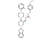 3-{(3S*,4R*)-1-(2,3-dihydro-1H-inden-2-yl)-4-[4-(2-fluorophenyl)-1-piperazinyl]-3-piperidinyl}-N-(4-methoxybenzyl)propanamide