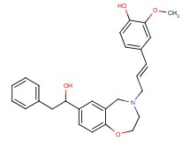 4-{(1E)-3-[7-(1-hydroxy-2-phenylethyl)-2,3-dihydro-1,4-benzoxazepin-4(5H)-yl]-1-propen-1-yl}-2-methoxyphenol