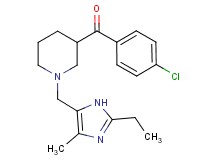 (4-chlorophenyl){1-[(2-ethyl-4-methyl-1H-imidazol-5-yl)methyl]-3-piperidinyl}methanone